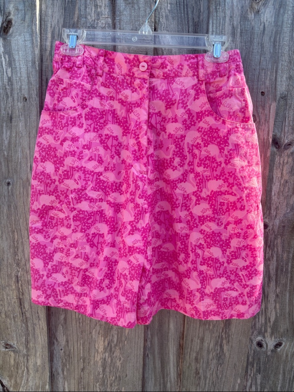 Lilly Pulitzer Pink Floral Print Bermuda Shorts